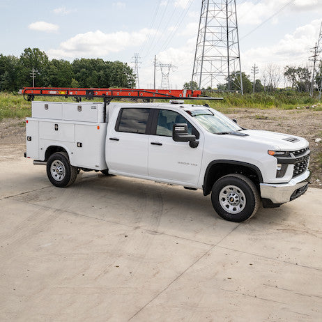 16x13x72 Inch White Steel Topsider Truck Box 