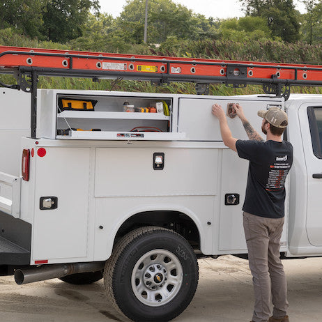 16x13x72 Inch White Steel Topsider Truck Box 