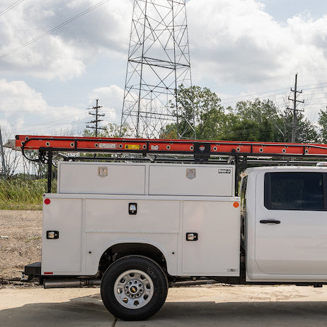 16x13x72 Inch White Steel Topsider Truck Box 