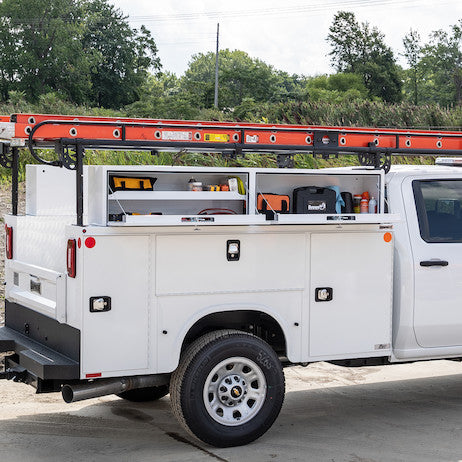 16x13x72 Inch White Steel Topsider Truck Box 