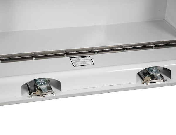 16x13x96 Inch White Steel Topsider Truck Box 