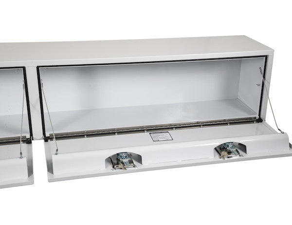18x16x96 Inch White Steel Topsider Truck Box