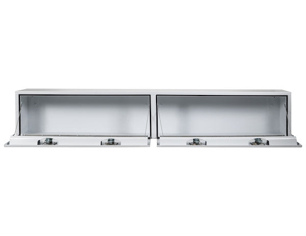 18x16x96 Inch White Steel Topsider Truck Box