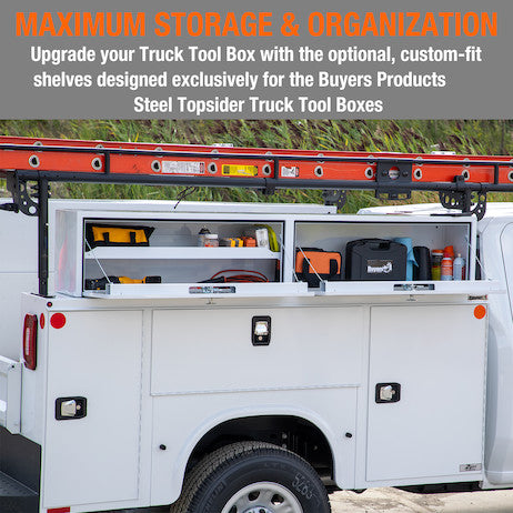 Custom-Fit Shelf for Buyers 1702960 Gloss Black Steel Topsider Truck Tool Box