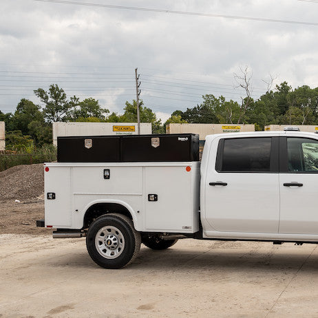 18x16x90 Inch Black Steel Topsider Truck Box