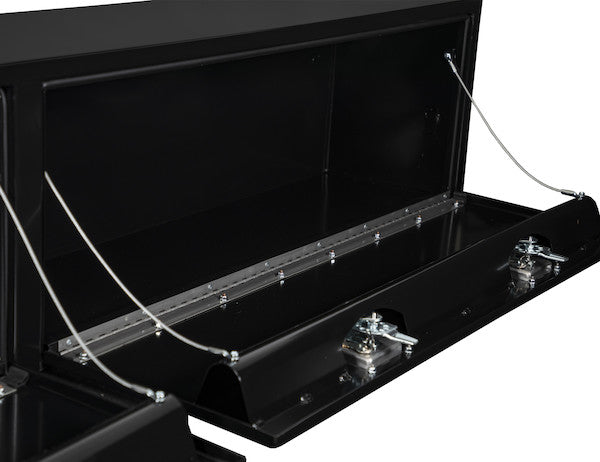 18x16x96 Inch Black Steel Topsider Truck Box