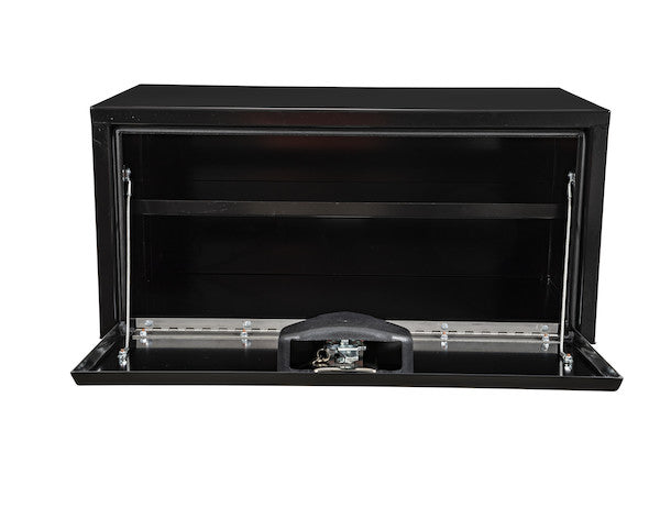14x16x30 Inch Black Steel Underbody Truck Box with Built-In Shelf