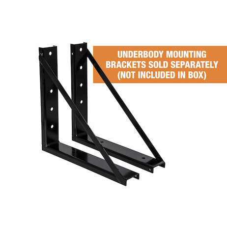 15x13x24 Inch Black Steel Underbody Truck Box with T-Handle