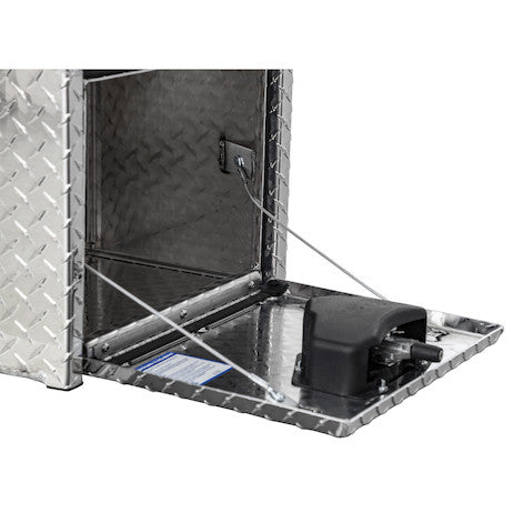 14/10.74x12x18 Inch Diamond Tread Aluminum Underbody Truck Box With Slanted Back
