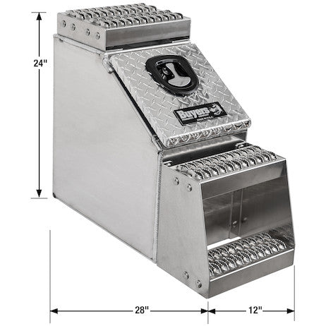 24x28x12 Inch Heavy Duty Diamond Tread Aluminum Step Box