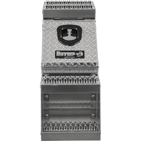 24x28x18 Inch Heavy Duty Diamond Tread Aluminum Step Box