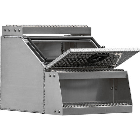 24x28x24 Inch Heavy Duty Diamond Tread Aluminum Step Box