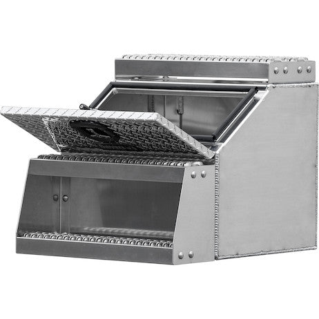 24x28x18 Inch Heavy Duty Diamond Tread Aluminum Step Box