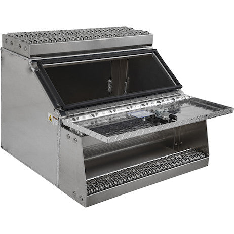 24x28x30 Inch Heavy Duty Diamond Tread Aluminum Step Box