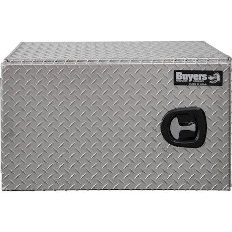 18x18x30 Inch Diamond Tread Aluminum Underbody Truck Box - Single Barn Door, Compression Latch