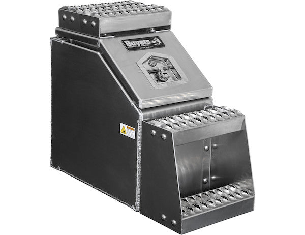 Heavy Duty Smooth Aluminum WideOpen??? Step Boxes for Semi Trucks - 12 Inch Width