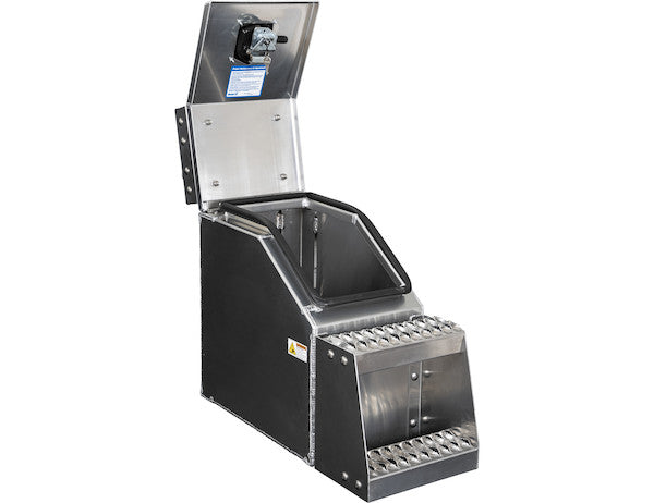 1705281 - Heavy Duty Smooth Aluminum WideOpen??? Step Boxes for Semi Trucks - 18 Inch Width
