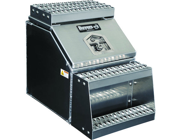 Heavy Duty Smooth Aluminum WideOpen??? Step Boxes for Semi Trucks - 18 Inch Width