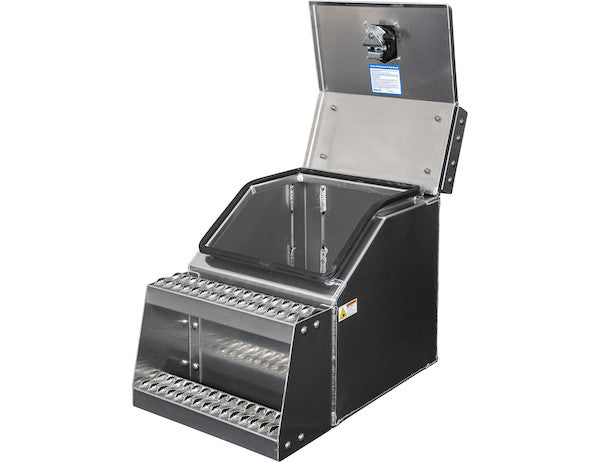 Heavy Duty Smooth Aluminum WideOpen??? Step Boxes for Semi Trucks - 18 Inch Width