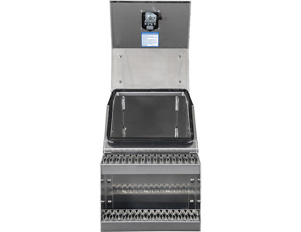 Heavy Duty Smooth Aluminum WideOpen??? Step Boxes for Semi Trucks - 18 Inch Width