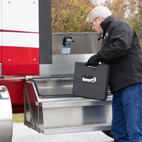 Heavy Duty Smooth Aluminum WideOpen??? Step Boxes for Semi Trucks - 36 Inch Width 