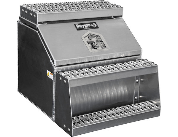 Heavy Duty Smooth Aluminum WideOpen??? Step Boxes for Semi Trucks - 24 Inch Width