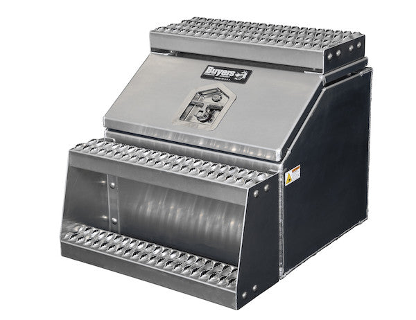 Heavy Duty Smooth Aluminum WideOpen??? Step Boxes for Semi Trucks - 24 Inch Width