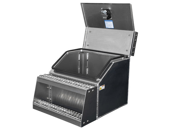 Heavy Duty Smooth Aluminum WideOpen??? Step Boxes for Semi Trucks - 24 Inch Width