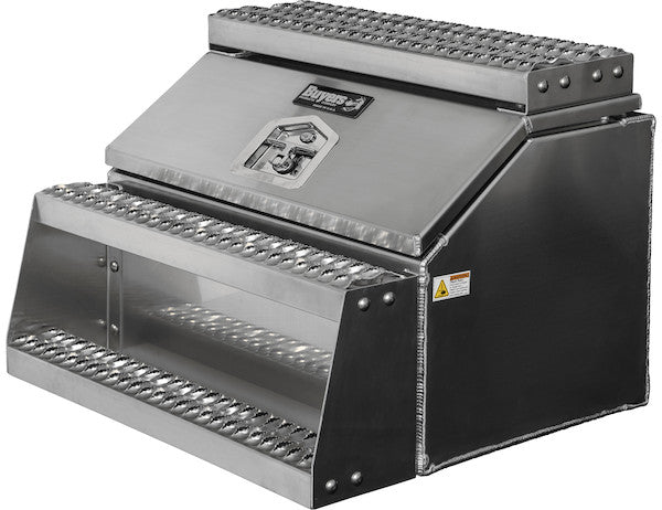 Heavy Duty Smooth Aluminum WideOpen??? Step Boxes for Semi Trucks - 36 Inch Width 