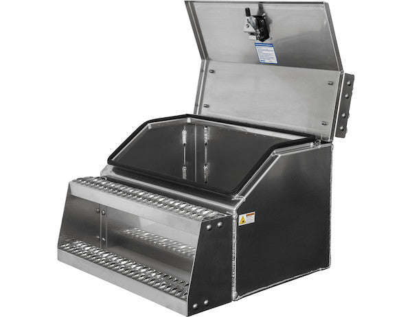 Heavy Duty Smooth Aluminum WideOpen??? Step Boxes for Semi Trucks - 36 Inch Width 