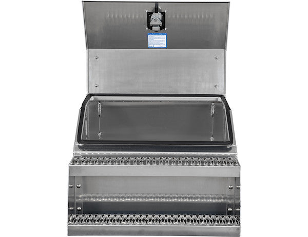 Heavy Duty Smooth Aluminum WideOpen??? Step Boxes for Semi Trucks - 30 Inch Width