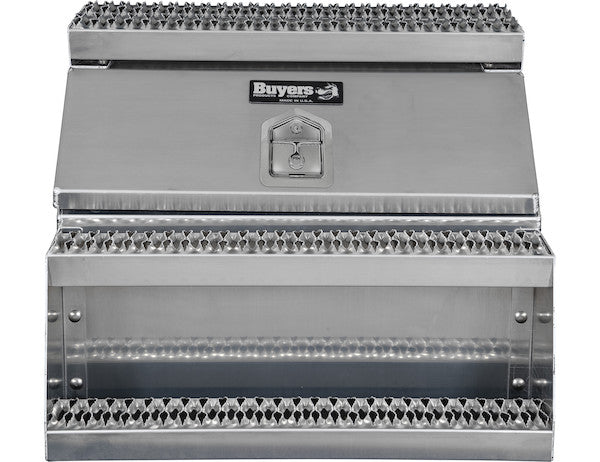 Heavy Duty Smooth Aluminum WideOpen??? Step Boxes for Semi Trucks - 30 Inch Width