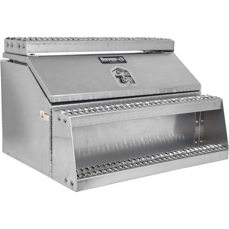 Heavy Duty Smooth Aluminum WideOpen??? Step Boxes for Semi Trucks - 36 Inch Width 