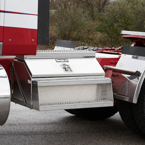 Heavy Duty Smooth Aluminum WideOpen??? Step Boxes for Semi Trucks - 36 Inch Width 