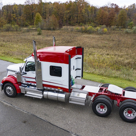 Heavy Duty Smooth Aluminum WideOpen??? Step Boxes for Semi Trucks - 36 Inch Width 