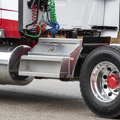 Heavy Duty Smooth Aluminum WideOpen??? Step Boxes for Semi Trucks - 36 Inch Width 