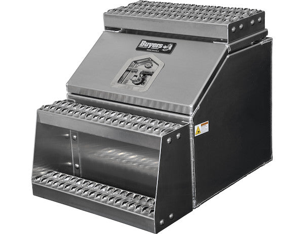 Heavy Duty Smooth Aluminum WideOpen??? Step Boxes for Semi Trucks - 22 Inch Width