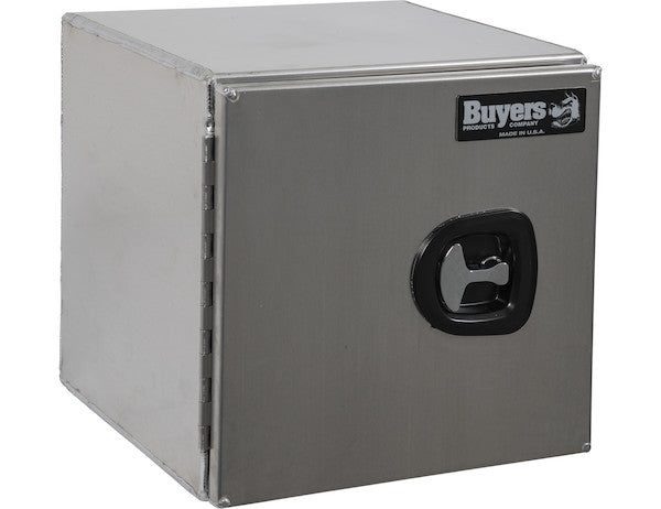 18x18x18 Inch Smooth Aluminum Underbody Truck Tool Box - Single Barn Door, Compression Latch