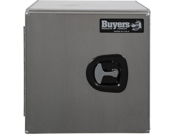 18x18x18 Inch Smooth Aluminum Underbody Truck Tool Box - Single Barn Door, Compression Latch