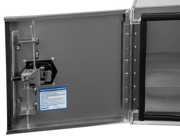 24x24x48 Inch Pro Series Smooth Aluminum Underbody Truck Box - Double Barn Door, 3-Point Compression Latch