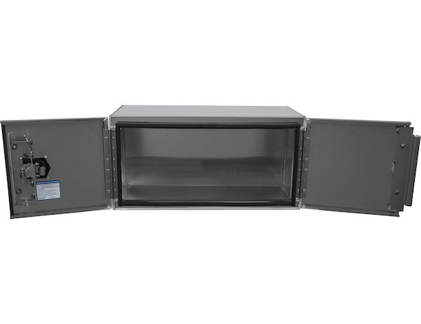 18x18x18 Inch Smooth Aluminum Underbody Truck Tool Box - Single Barn Door, Compression Latch