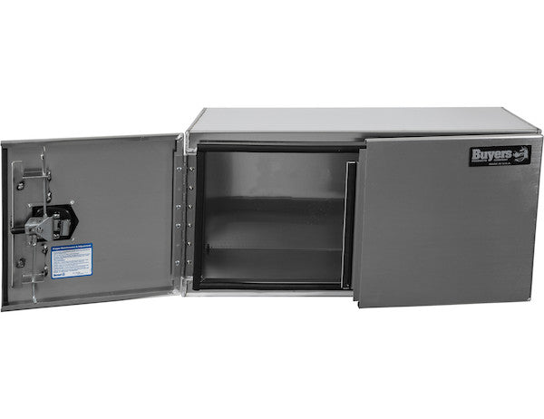 18x18x18 Inch Smooth Aluminum Underbody Truck Tool Box - Single Barn Door, Compression Latch