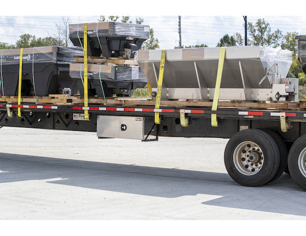 18x18x18 Inch Smooth Aluminum Underbody Truck Tool Box - Single Barn Door, Compression Latch