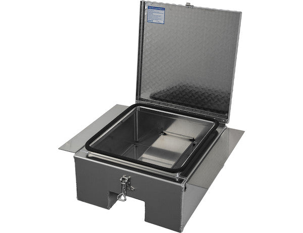 12x24x22 Inch Diamond Tread Aluminum In-Frame Truck Tool Box with Notched Bottom