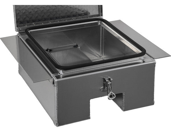 12x24x22 Inch Diamond Tread Aluminum In-Frame Truck Tool Box with Notched Bottom