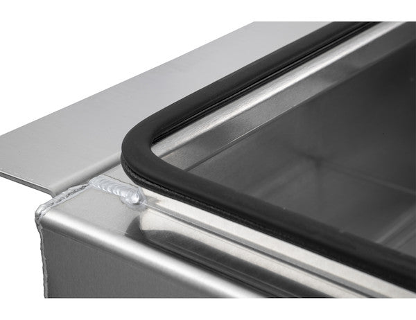 12x24x22 Inch Diamond Tread Aluminum In-Frame Truck Tool Box with Notched Bottom