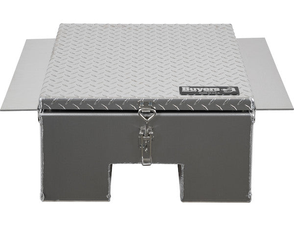 12x24x22 Inch Diamond Tread Aluminum In-Frame Truck Tool Box with Notched Bottom