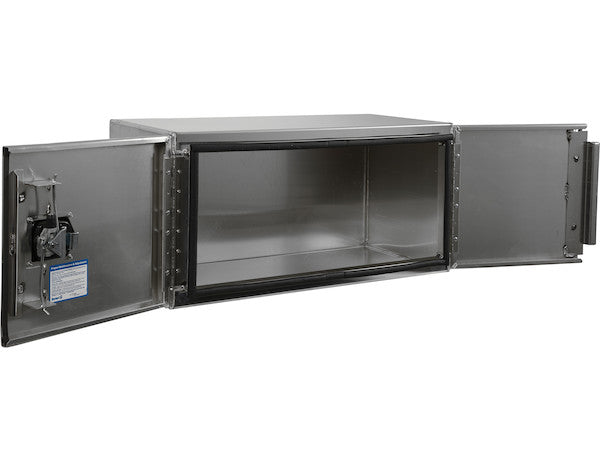 18x18x60 Inch Pro Series Smooth Aluminum Underbody Truck Box - Double Barn Door,??3-Point Compression Latch