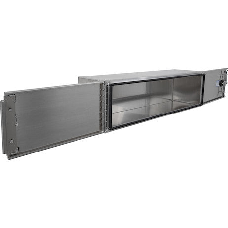 18x18x60 Inch Pro Series Smooth Aluminum Underbody Truck Box - Double Barn Door,??3-Point Compression Latch
