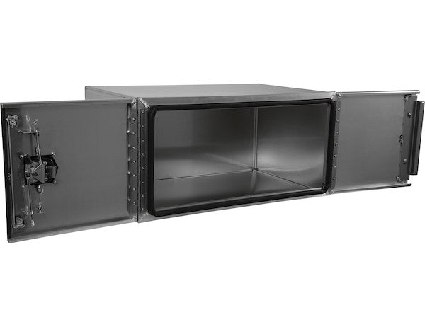 18x24x48 Inch Pro Series Smooth Aluminum Underbody Truck Box - Double Barn Door,??3-Point Compression Latch